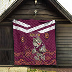 Custom QLD Maroons Cane Toad Blooded Aboriginal Inspired Quilt
