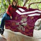 Custom QLD Maroons Cane Toad Blooded Aboriginal Inspired Quilt