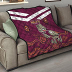 Custom QLD Maroons Cane Toad Blooded Aboriginal Inspired Quilt