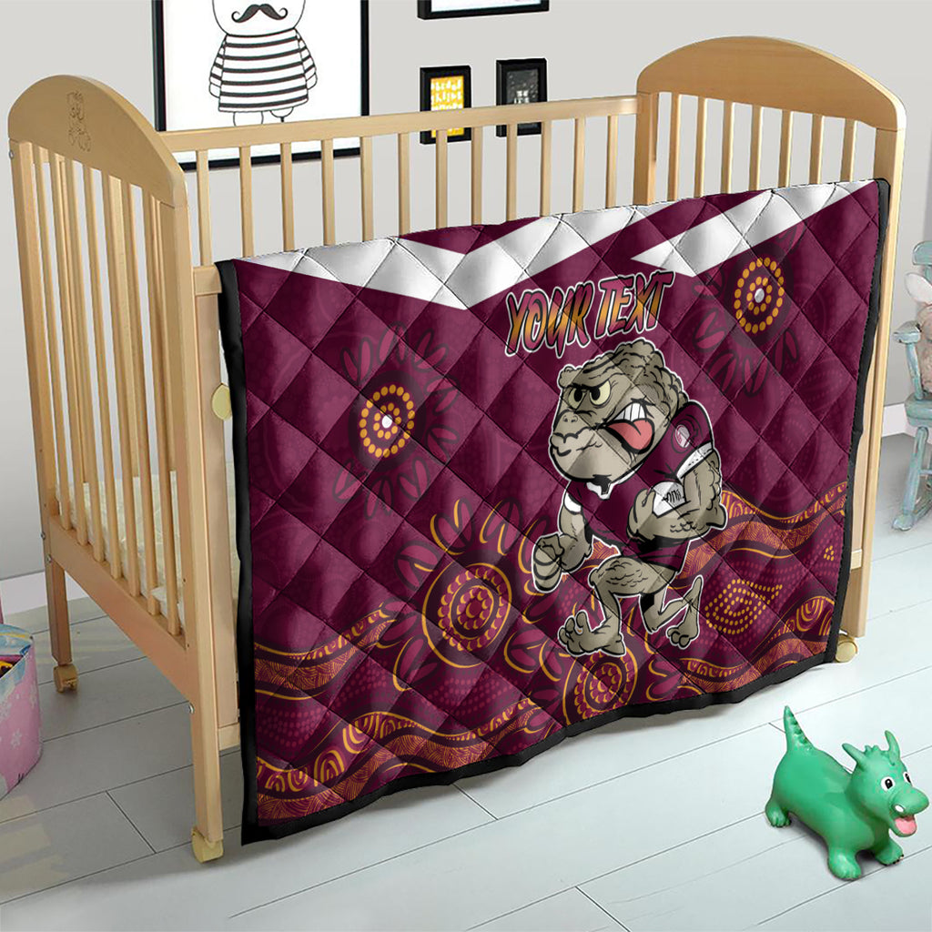 Custom QLD Maroons Cane Toad Blooded Aboriginal Inspired Quilt