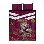 Custom QLD Maroons Cane Toad Blooded Aboriginal Inspired Quilt Bed Set