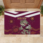 Custom QLD Maroons Cane Toad Blooded Aboriginal Inspired Rubber Doormat