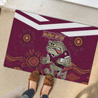 Custom QLD Maroons Cane Toad Blooded Aboriginal Inspired Rubber Doormat