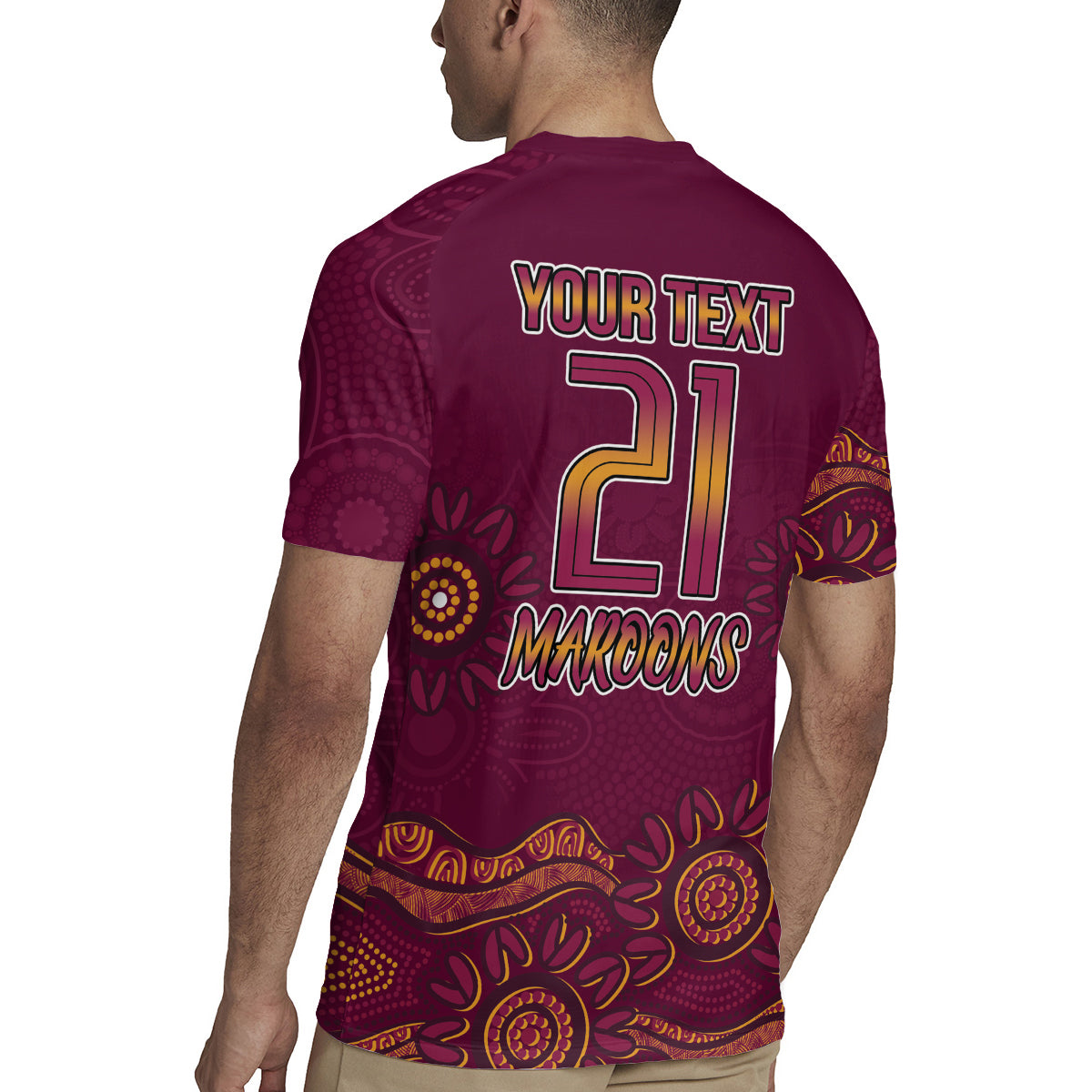 Custom QLD Maroons Cane Toad Blooded Aboriginal Inspired Rugby Jersey
