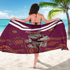 Custom QLD Maroons Cane Toad Blooded Aboriginal Inspired Sarong