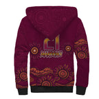 Custom QLD Maroons Cane Toad Blooded Aboriginal Inspired Sherpa Hoodie