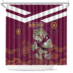 Custom QLD Maroons Cane Toad Blooded Aboriginal Inspired Shower Curtain