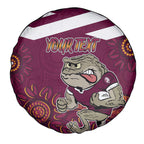 Custom QLD Maroons Cane Toad Blooded Aboriginal Inspired Spare Tire Cover