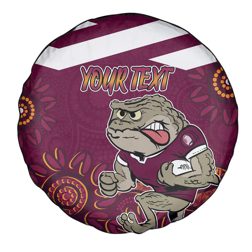 Custom QLD Maroons Cane Toad Blooded Aboriginal Inspired Spare Tire Cover