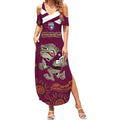 Custom QLD Maroons Cane Toad Blooded Aboriginal Inspired Summer Maxi Dress