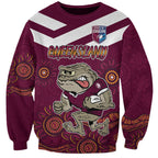 Custom QLD Maroons Cane Toad Blooded Aboriginal Inspired Sweatshirt