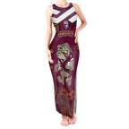Custom QLD Maroons Cane Toad Blooded Aboriginal Inspired Tank Maxi Dress