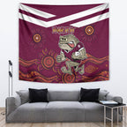 Custom QLD Maroons Cane Toad Blooded Aboriginal Inspired Tapestry