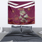 Custom QLD Maroons Cane Toad Blooded Aboriginal Inspired Tapestry