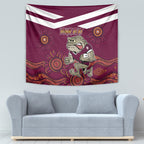 Custom QLD Maroons Cane Toad Blooded Aboriginal Inspired Tapestry