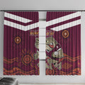 Custom QLD Maroons Cane Toad Blooded Aboriginal Inspired Window Curtain