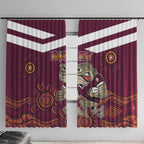 Custom QLD Maroons Cane Toad Blooded Aboriginal Inspired Window Curtain
