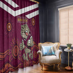 Custom QLD Maroons Cane Toad Blooded Aboriginal Inspired Window Curtain