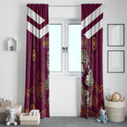 Custom QLD Maroons Cane Toad Blooded Aboriginal Inspired Window Curtain