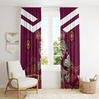 Custom QLD Maroons Cane Toad Blooded Aboriginal Inspired Window Curtain
