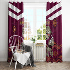 Custom QLD Maroons Cane Toad Blooded Aboriginal Inspired Window Curtain