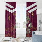 Custom QLD Maroons Cane Toad Blooded Aboriginal Inspired Window Curtain