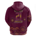 Custom QLD Maroons Cane Toad Blooded Aboriginal Inspired Zip Hoodie