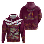 Custom QLD Maroons Cane Toad Blooded Aboriginal Inspired Zip Hoodie