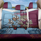 Custom QLD Cane Toad and NSW Cockroach Back Car Seat Cover Aboriginal Inspired Together