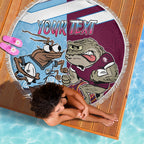 Custom QLD Cane Toad and NSW Cockroach Beach Blanket Aboriginal Inspired Together