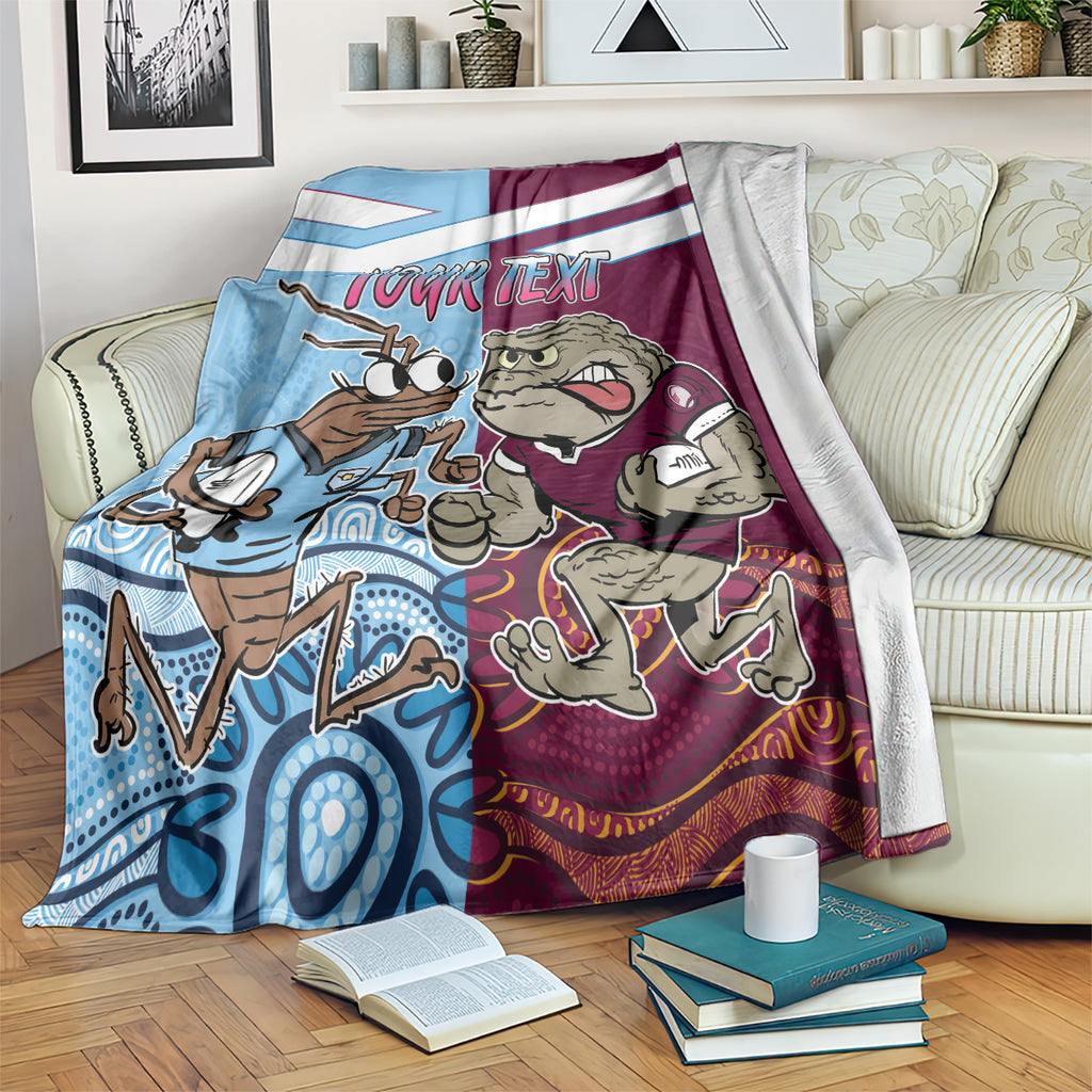 Custom QLD Cane Toad and NSW Cockroach Blanket Aboriginal Inspired Together
