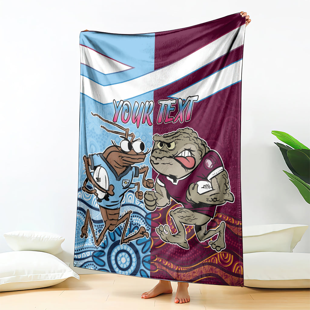 Custom QLD Cane Toad and NSW Cockroach Blanket Aboriginal Inspired Together