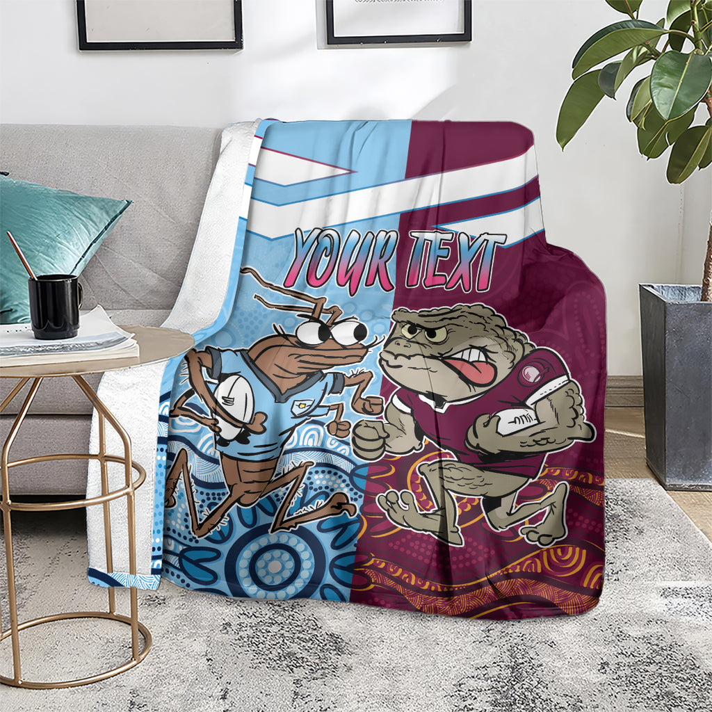 Custom QLD Cane Toad and NSW Cockroach Blanket Aboriginal Inspired Together