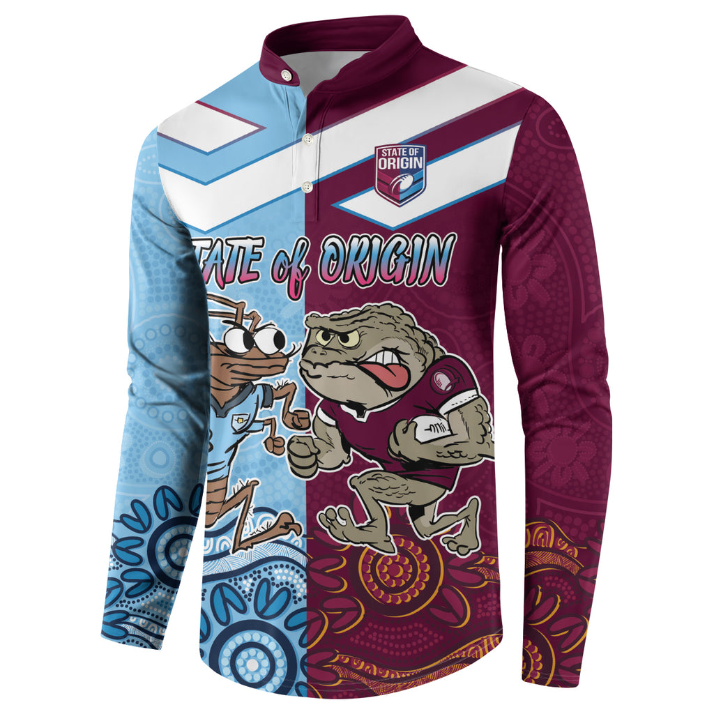 Custom QLD Cane Toad and NSW Cockroach Button Sweatshirt Aboriginal Inspired Together