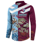 Custom QLD Cane Toad and NSW Cockroach Button Sweatshirt Aboriginal Inspired Together
