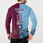 Custom QLD Cane Toad and NSW Cockroach Button Sweatshirt Aboriginal Inspired Together