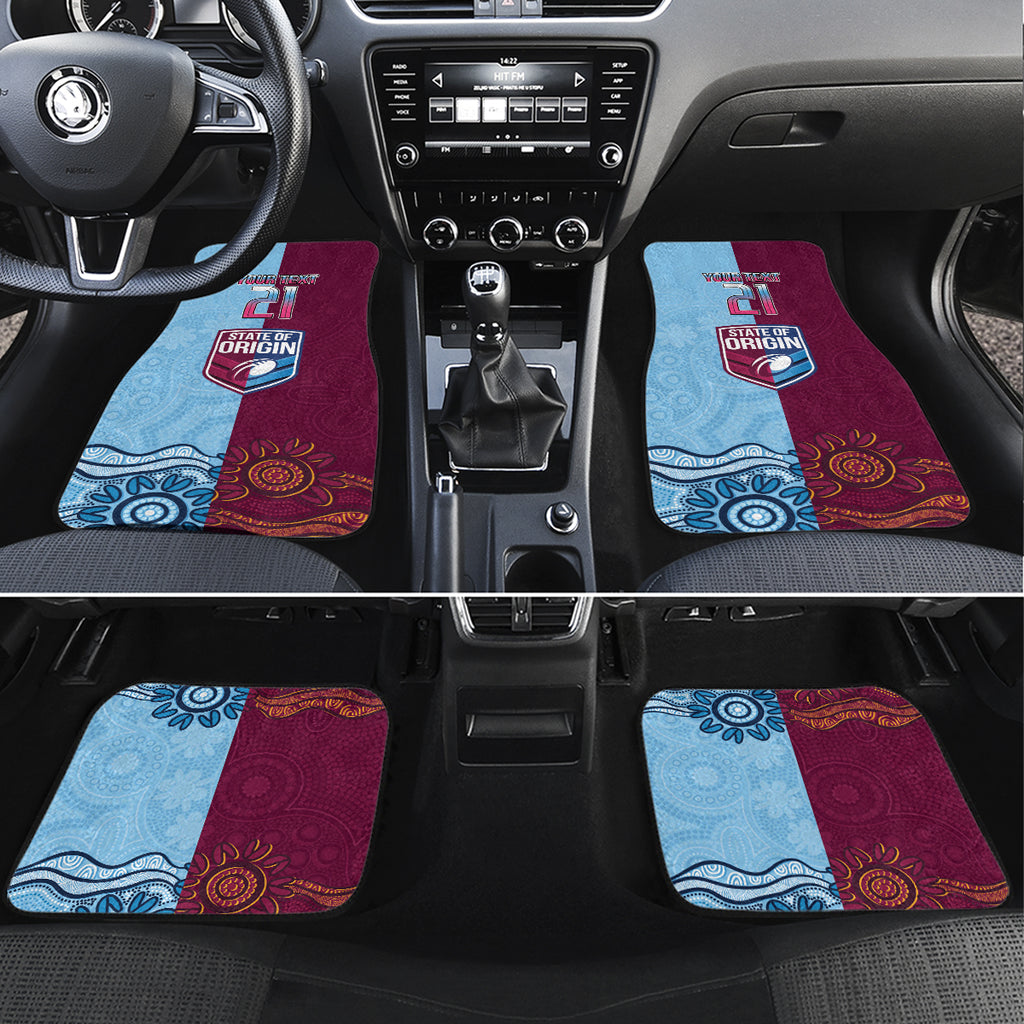 Custom QLD Cane Toad and NSW Cockroach Car Mats Aboriginal Inspired Together