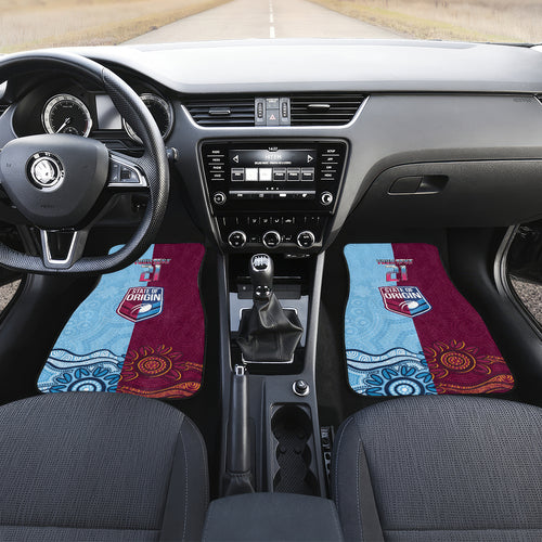 Custom QLD Cane Toad and NSW Cockroach Car Mats Aboriginal Inspired Together