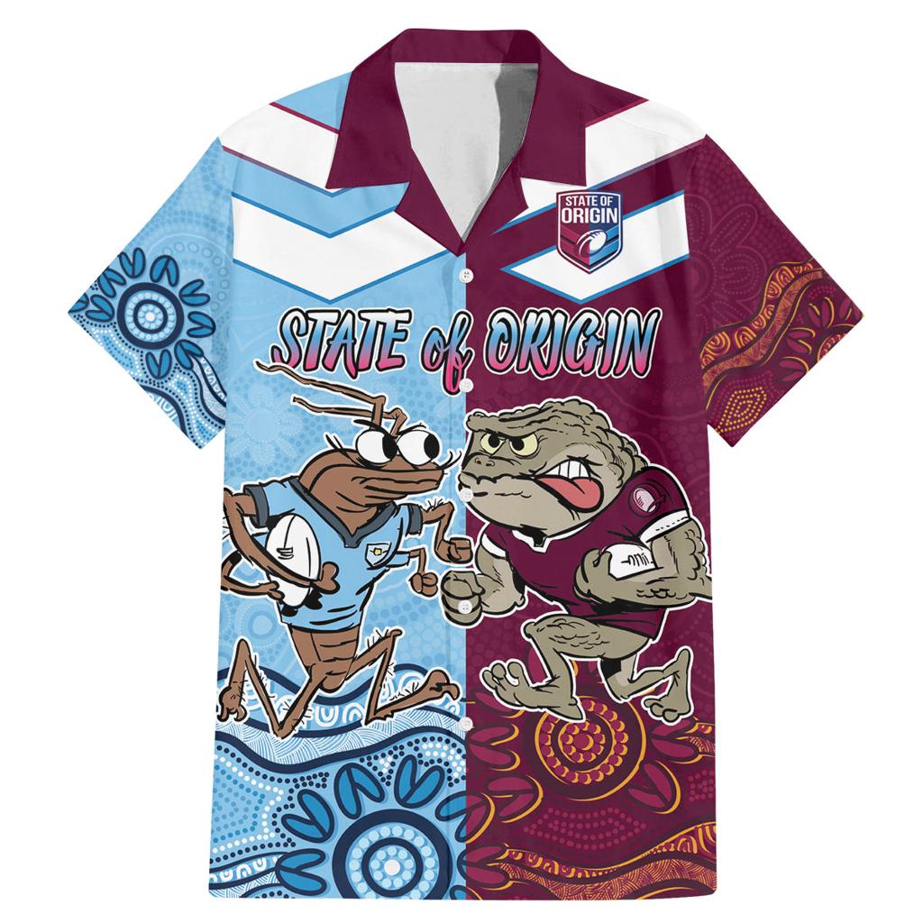 Custom QLD Cane Toad and NSW Cockroach Family Matching Mermaid Dress and Hawaiian Shirt Aboriginal Inspired Together