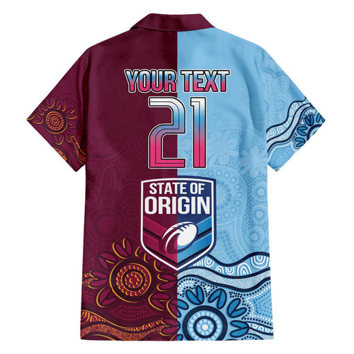 Custom QLD Cane Toad and NSW Cockroach Family Matching Off Shoulder Short Dress and Hawaiian Shirt Aboriginal Inspired Together