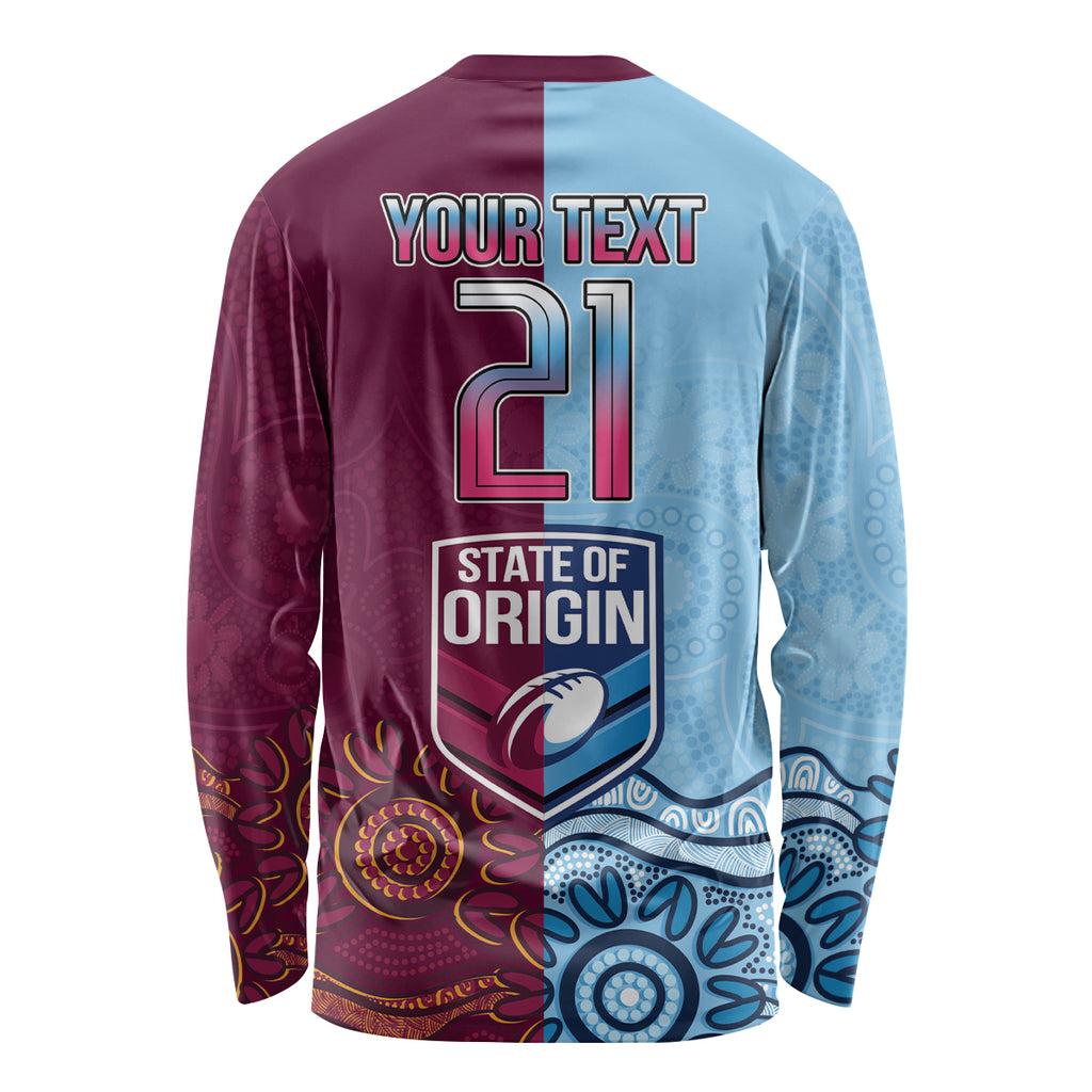 Custom QLD Cane Toad and NSW Cockroach Long Sleeve Shirt Aboriginal Inspired Together