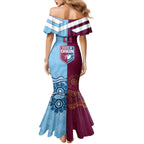 Custom QLD Cane Toad and NSW Cockroach Mermaid Dress Aboriginal Inspired Together