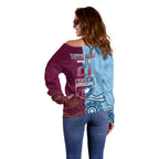 Custom QLD Cane Toad and NSW Cockroach Off Shoulder Sweater Aboriginal Inspired Together