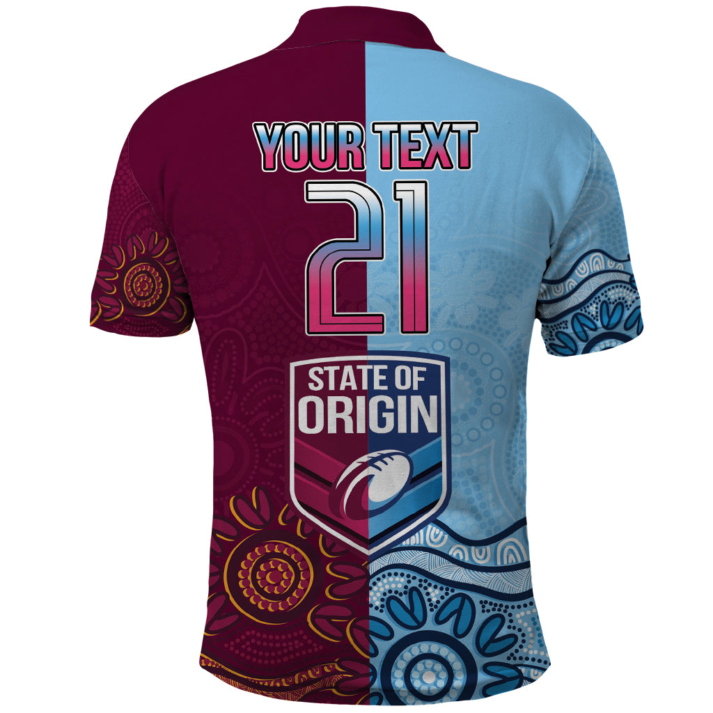 Custom QLD Cane Toad and NSW Cockroach Polo Shirt Aboriginal Inspired Together
