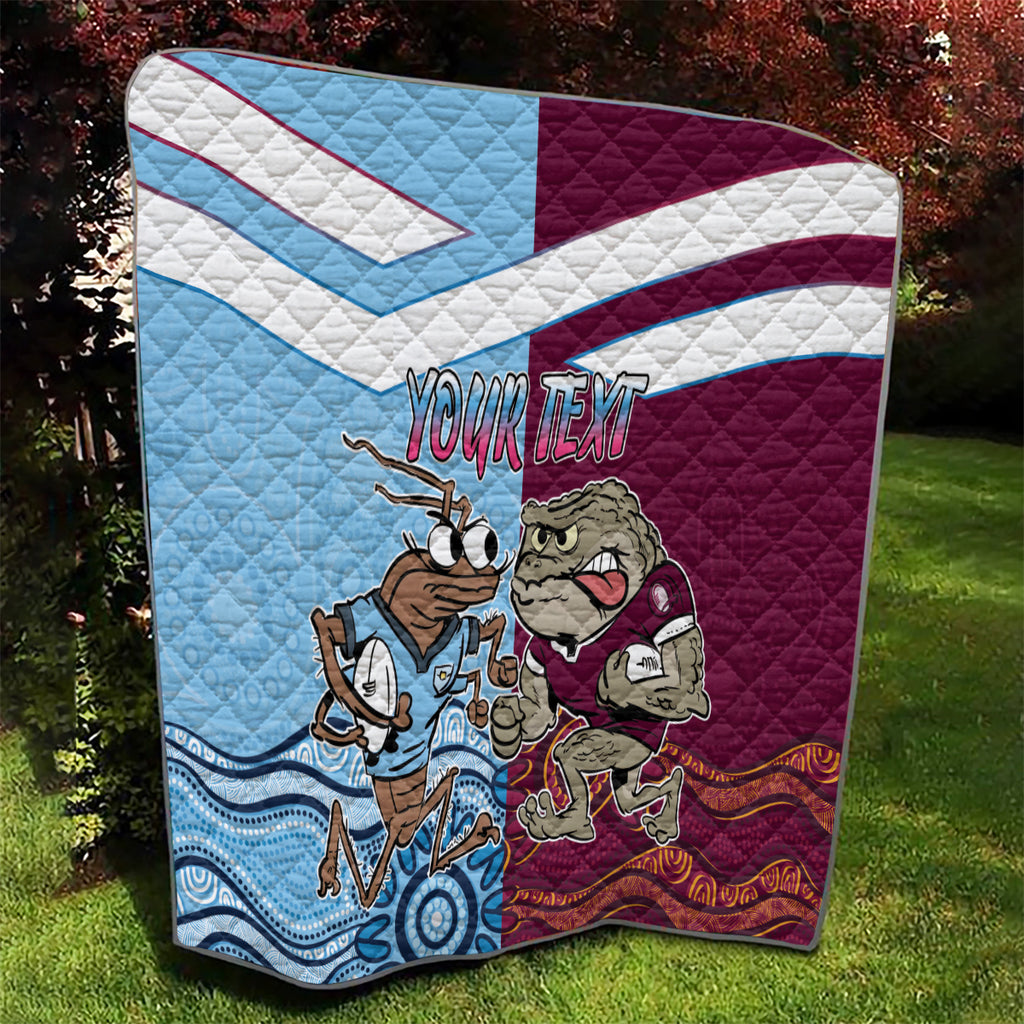 Custom QLD Cane Toad and NSW Cockroach Quilt Aboriginal Inspired Together