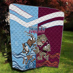Custom QLD Cane Toad and NSW Cockroach Quilt Aboriginal Inspired Together