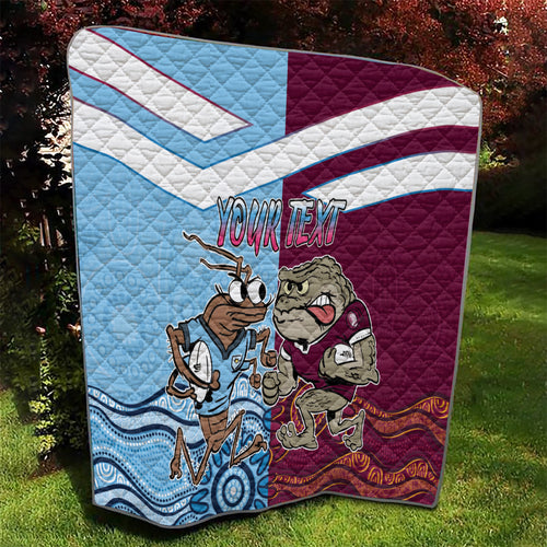 Custom QLD Cane Toad and NSW Cockroach Quilt Aboriginal Inspired Together
