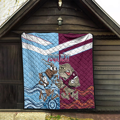 Custom QLD Cane Toad and NSW Cockroach Quilt Aboriginal Inspired Together