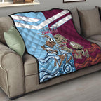Custom QLD Cane Toad and NSW Cockroach Quilt Aboriginal Inspired Together