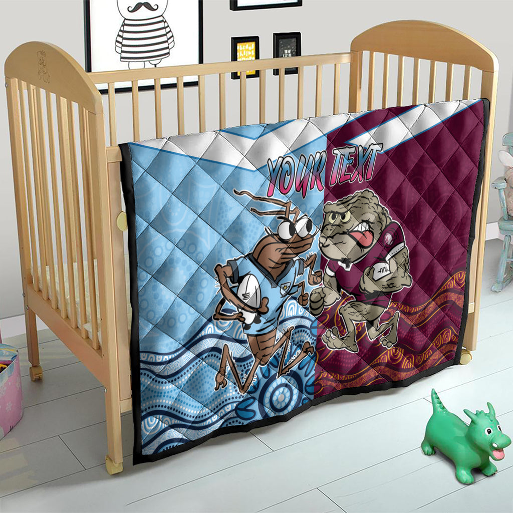 Custom QLD Cane Toad and NSW Cockroach Quilt Aboriginal Inspired Together